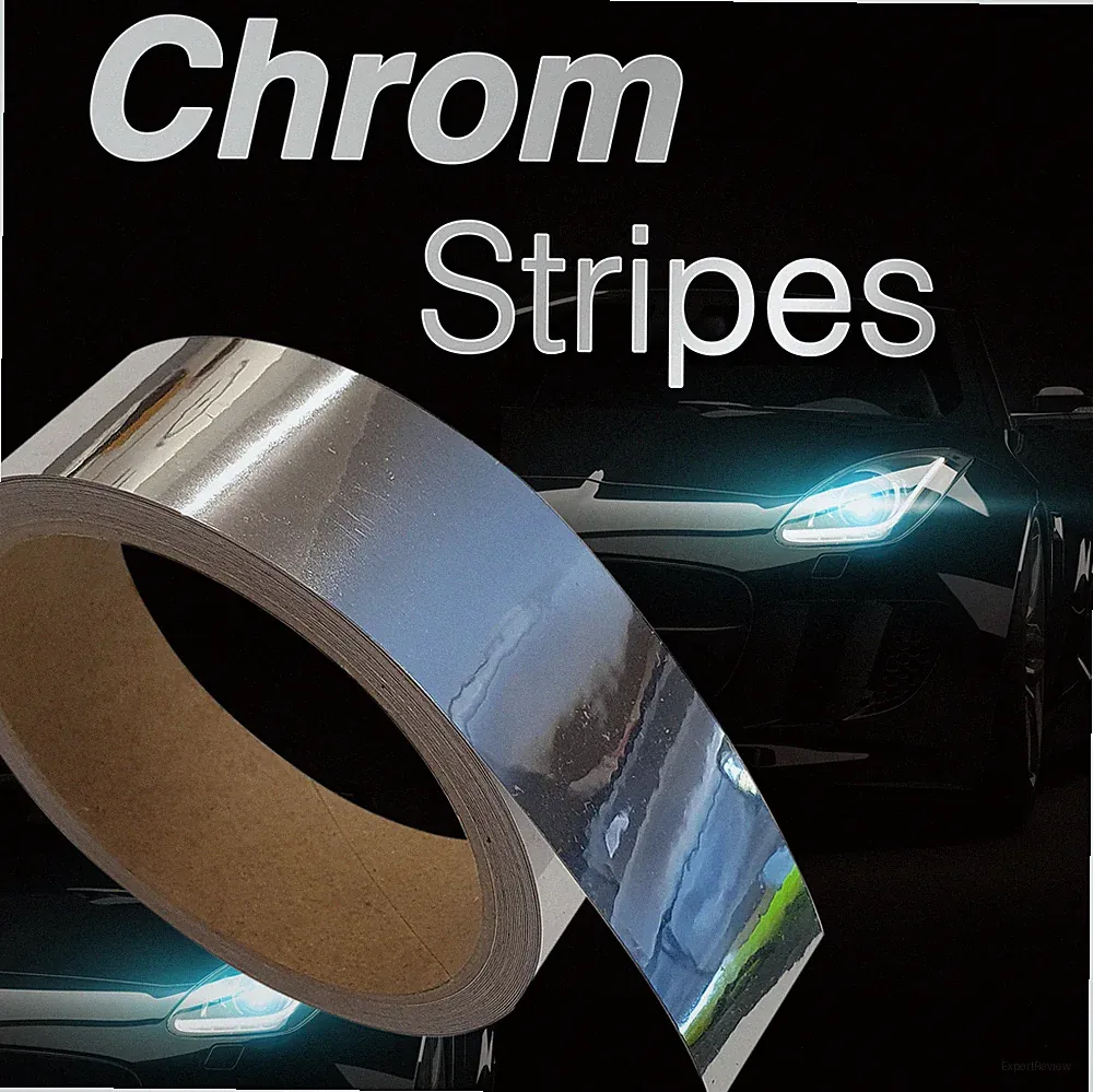 €0,99/m Zierstreifen Chrom Auto Folie Hochglanz Kühlergril Boot Möbel 20mm x 10m