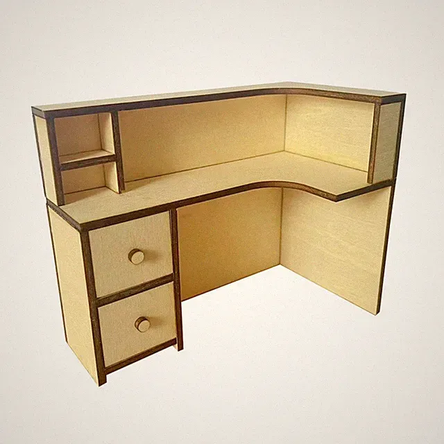 1/12 Puppenhaus Schreibtisch Modell für Rolle Spielen Möbel Dekoration