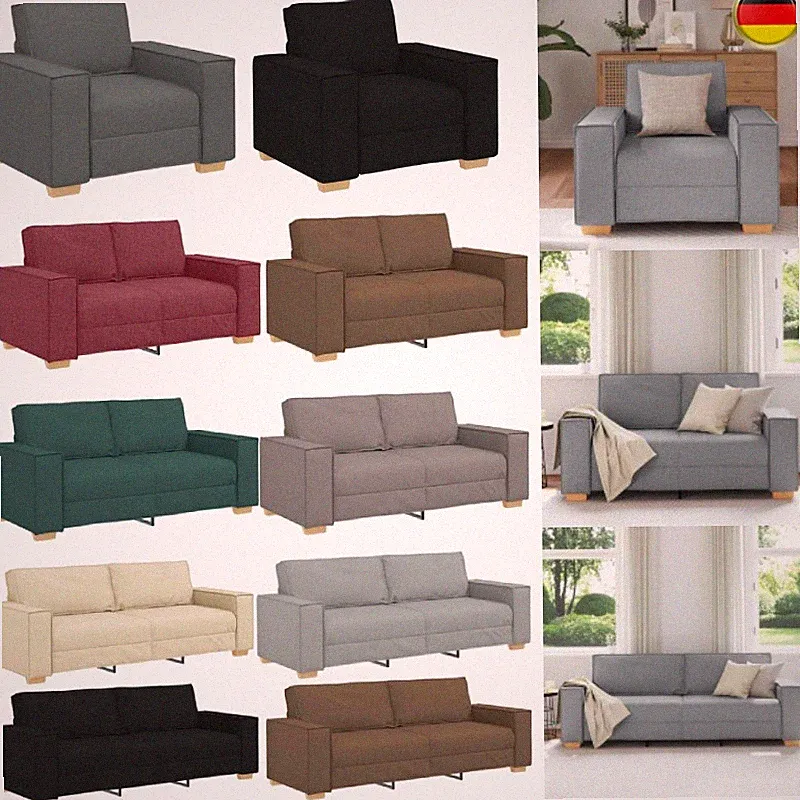 1/2/3-Sitzer Sofa Sofa Sessel Couch Loungesofa Polstersofa Stoffsofa 60-180cm