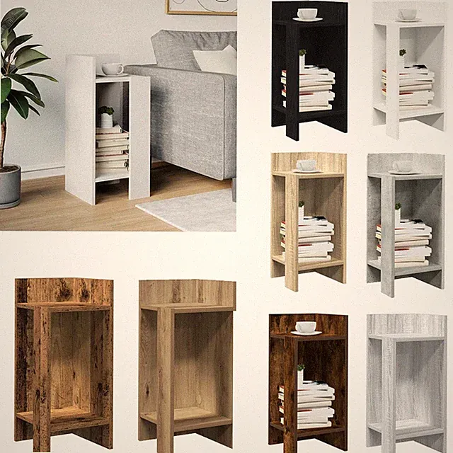1/2x Beistelltische mit Ablage Flur Teetisch Beistelltisch Couchtisch vidaXL