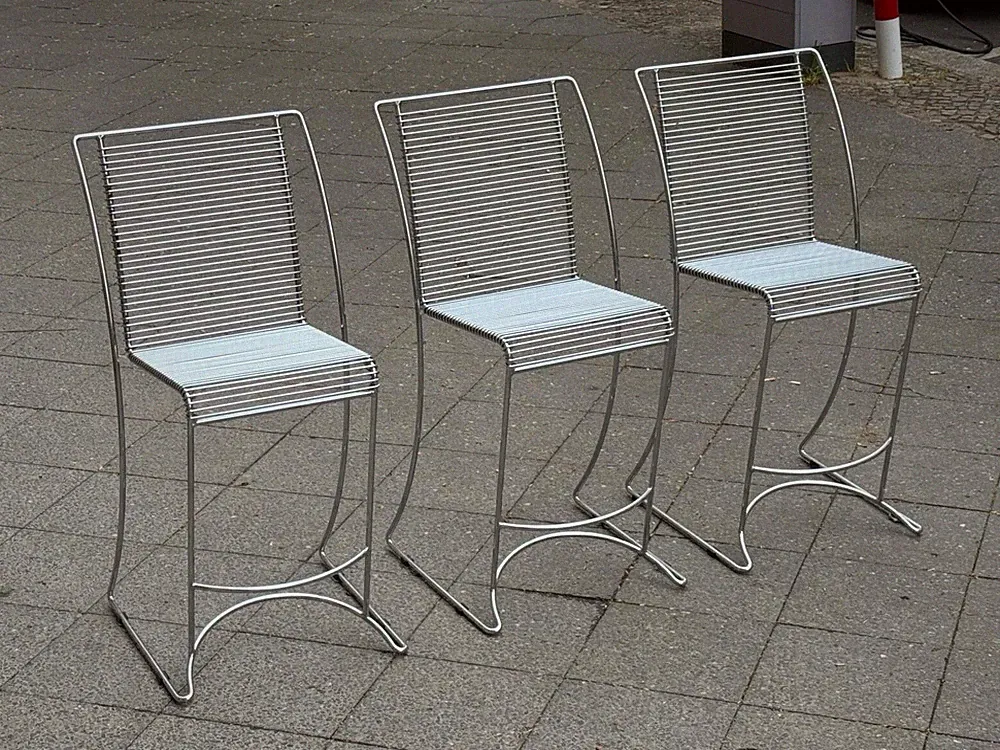 1/3 Till Behrens Hocker Chrom Stahl Bauhaus Barhocker Tisch Chair