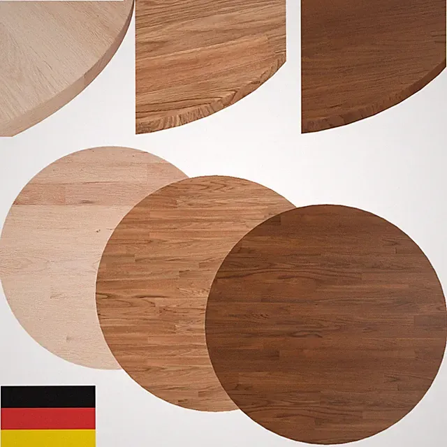 1,5-4cm Rund Tischplatte Holzplatte Massivholz Eiche Ersatz Holz Tisch Platte
