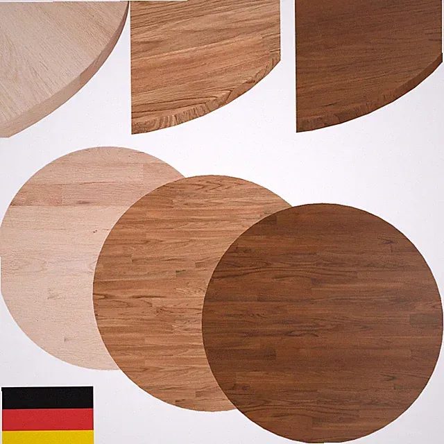 1,5-4cm Rund Tischplatte Holzplatte Massivholz Eiche Ersatz Holz Tisch Platte