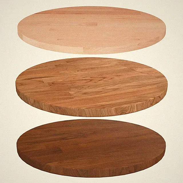 1,5-4cm Rund Tischplatte Massivholz Eiche Holzplatte Ersatz Holz Platte für Tish