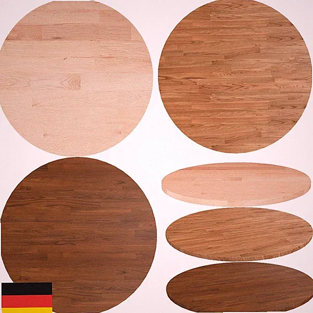 1,5-4cm Rund Tischplatte Massivholz Eiche Holzplatte Ersatz Holz Tisch Platte