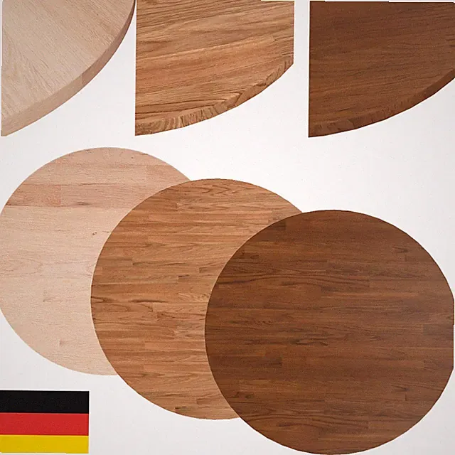 1,5-4cm Rund Tischplatte Massivholz Eiche Holzplatte Ersatz Holz Tisch Platte