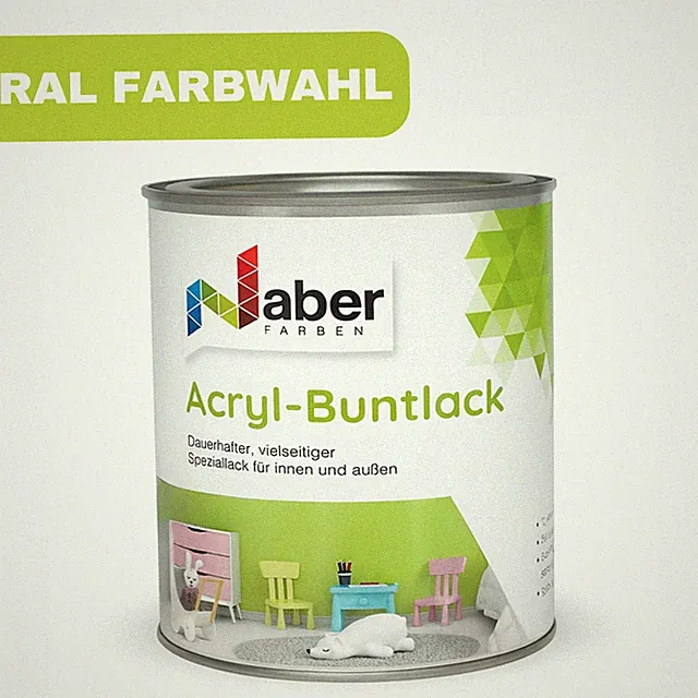 1 L Acryl Buntlack, Acryllack, Möbellack, Wasserbasis, RAL Farbwahl - SEIDENMATT