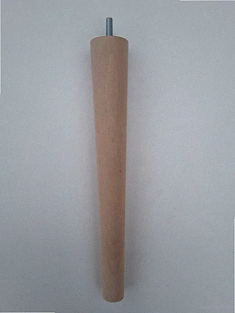1 Möbelfuß Eiche Holzfuß Möbelbein Sofafuß schräg+gerade L.11-29 cm mit Gewinde