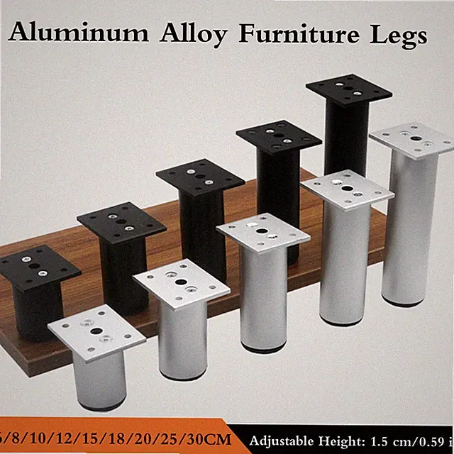 1 Stück Aluminiumlegierung Möbelbein Verstellbar Sofa Couch Schrank Tisch Fuß