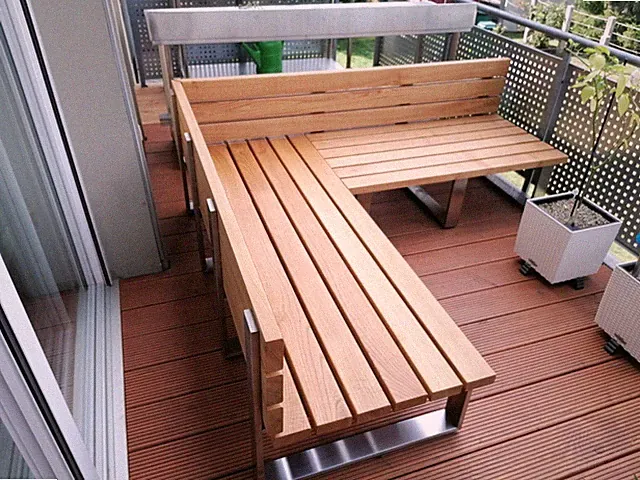 1 Stück Loungegestell Bankgestell Edelstahl Gartenbank