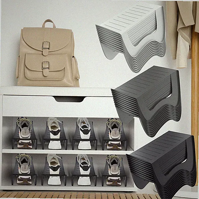 10/20/30er Schuhregal Schuhhalter Schuhstapler Rutschfest Organizer Aufbewahrung