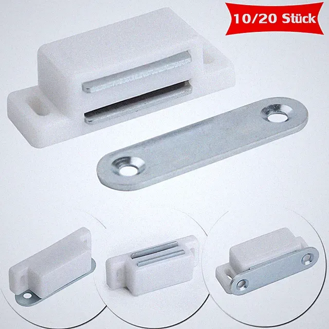 10/20x Stark Magnetschnäpper Schrank Türmagnet Möbelmagnet Magnetverschluss Set