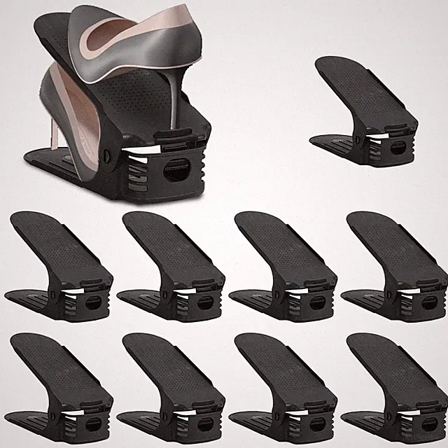 10-50x Schuhstapler Aufbewahrung Verstellbarer Organizer Schuhregal Damenschuhe