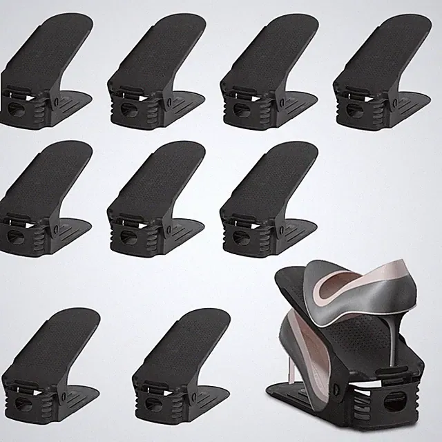 10-50x Schuhstapler Damenschuhe Schuhregal Aufbewahrung Verstellbarer Organizer