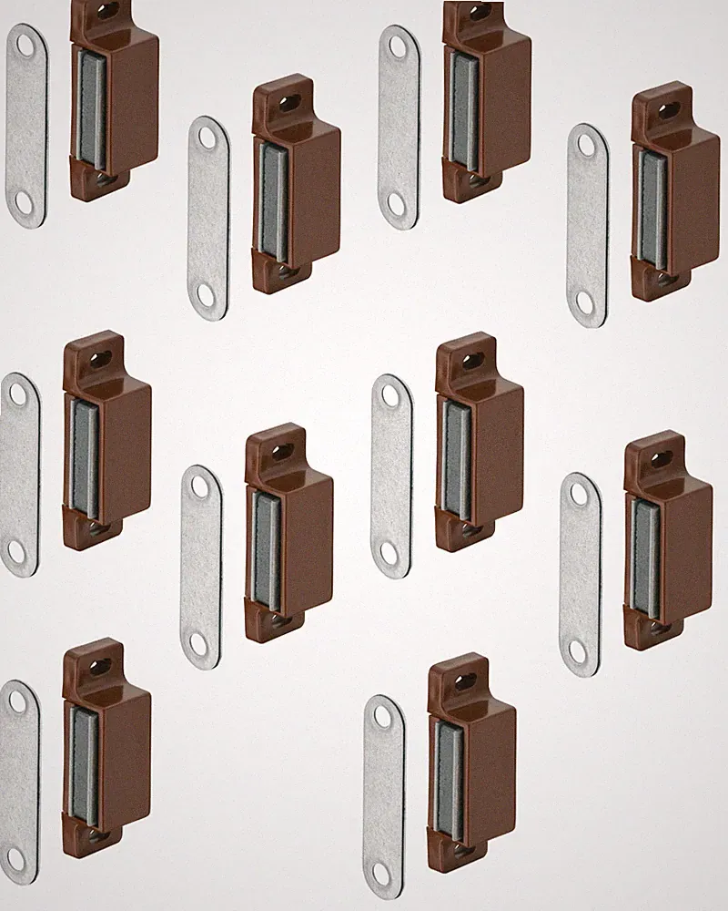 10 Magnetschnäpper braun 3-4 kg Möbelverschluss Magnet Tür Verschluss Möbel