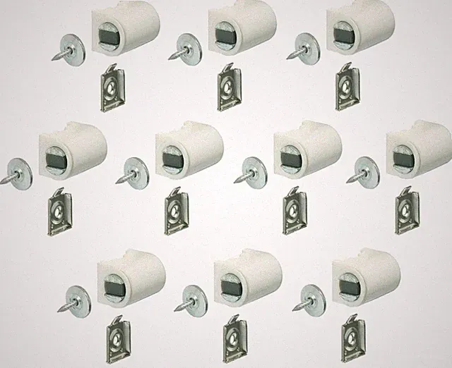 10 Magnetschnäpper weiß 3 kg Möbelverschluss Magnet Verschluss Möbelmagnet 20x30