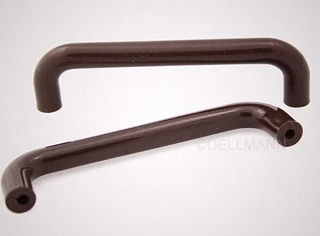 10 Möbelgriffe Kunststoff dunkelbraun BA 96 mm Bügelgriff Möbelgriff D=10 mm