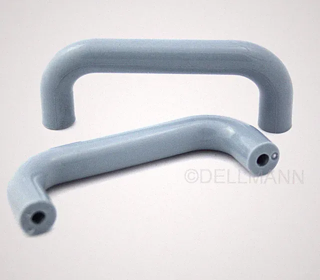 10 Möbelgriffe Kunststoff hellblau BA 64 mm Bügelgriff Möbelgriff D=10 L=73 mm