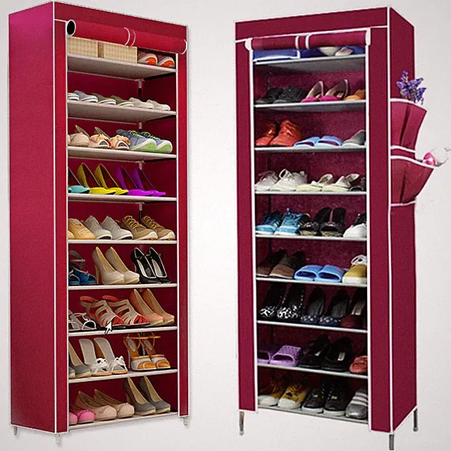 10 Schicht Schuhschrank Schuhablage 4 farben Schuhständer Vliesstoff Schuhregal