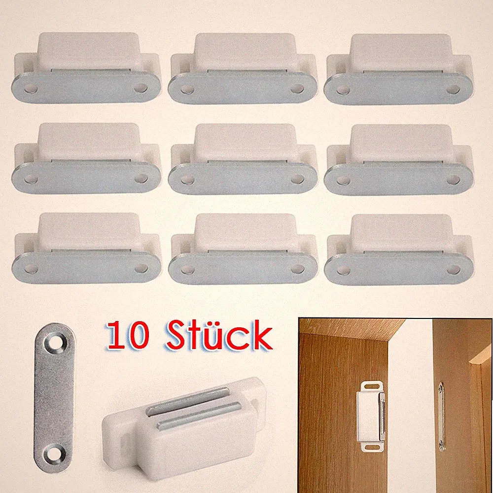 10 Stück Magnetschnäpper Tür Schrank Türmagnet Magnet Schnapper Möbelmagnet 6kg