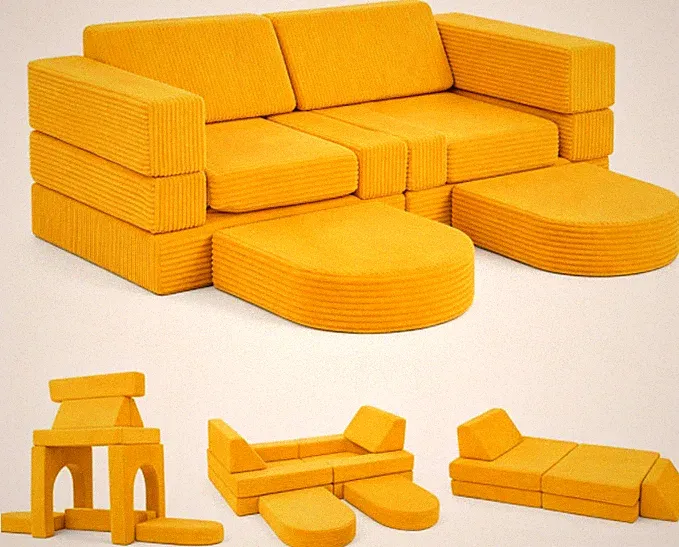 10-teiliges Kindersofa Modular Cord Spielsofa Kinderzimmer Sofa Set