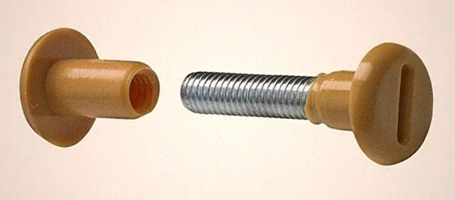 10 x Verbindungsschrauben Schrankverbinder Möbelverbinder Braun für Schrä
