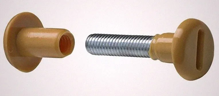 10 x Verbindungsschrauben Schrankverbinder Möbelverbinder Braun für Schrä