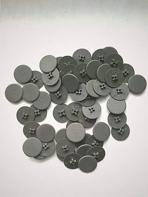 100 Abdeckkappen Schraubenabdeckung grau 18mm Möbelverbinder Minifix Häfele