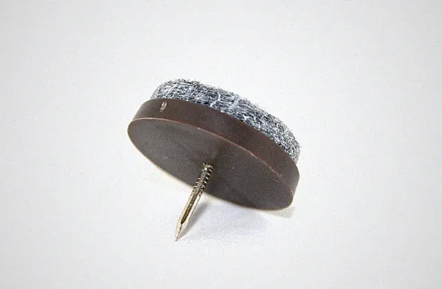 100 x Filzgleiter mit Nagel braun 20 mm Möbelgleiter Stuhlgleiter für Parkett