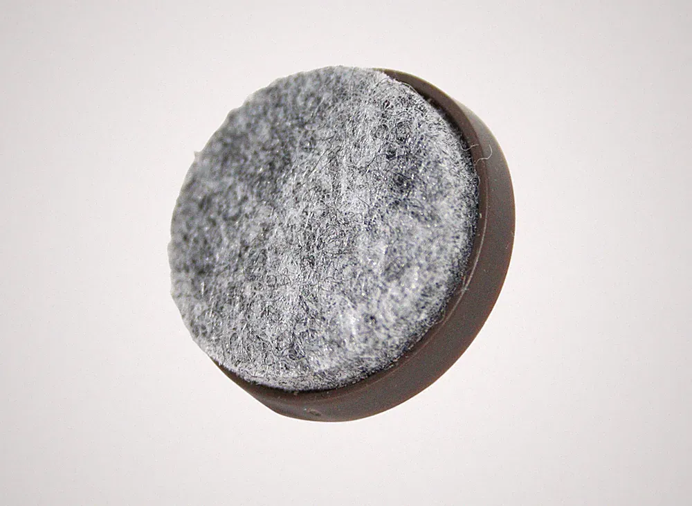 100 x Möbelgleiter mit Nagel 24 mm braun Stuhlgleiter Filzgleiter für Parkett