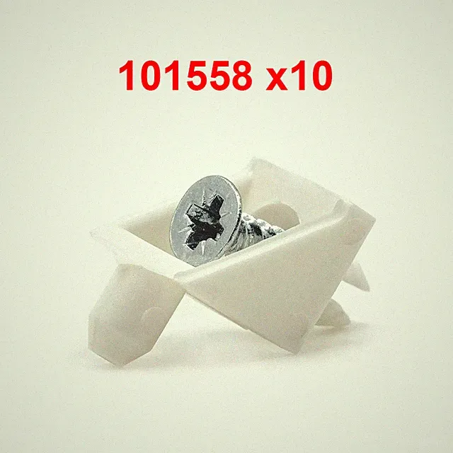 101558 x 10 IKEA KOMPLEMENT PAX Kleiderschrank Regalträger/Stecker/Stifte/Klammern - WEISS