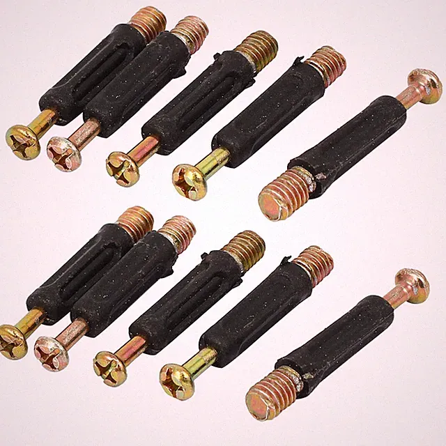 10stk 40mm Länge Verbindungsdübel Einschraubdübel Verbindung Hardware schwarz
