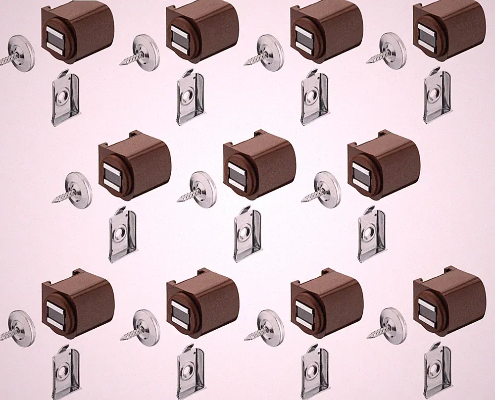 10x Magnetschnäpper braun 3 kg Möbelverschluss Magnet Verschluss Möbelmagnet Set