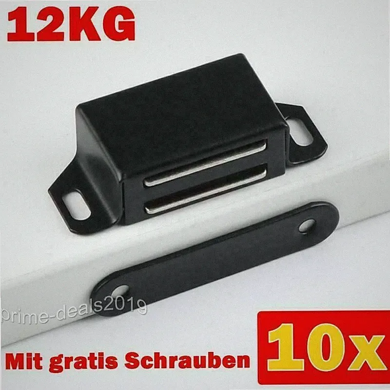 10x Schrank Magnet Magnetschnäpper - Magnetverschluss für Möbel Schranktür 12KG