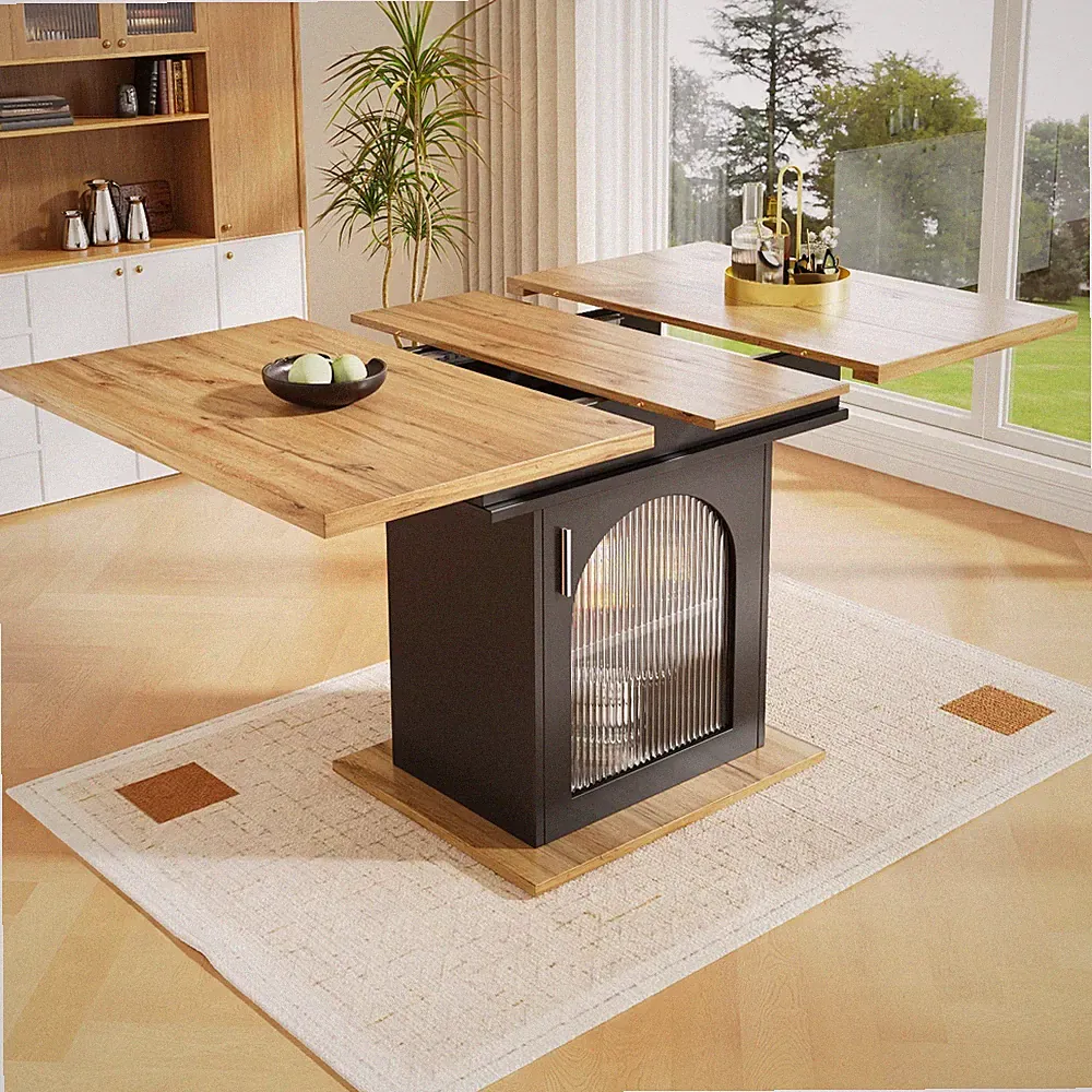 110/140*80cm Ausziehbarer Esstisch Esszimmertisch Küchentisch Teleskoptisch Holz