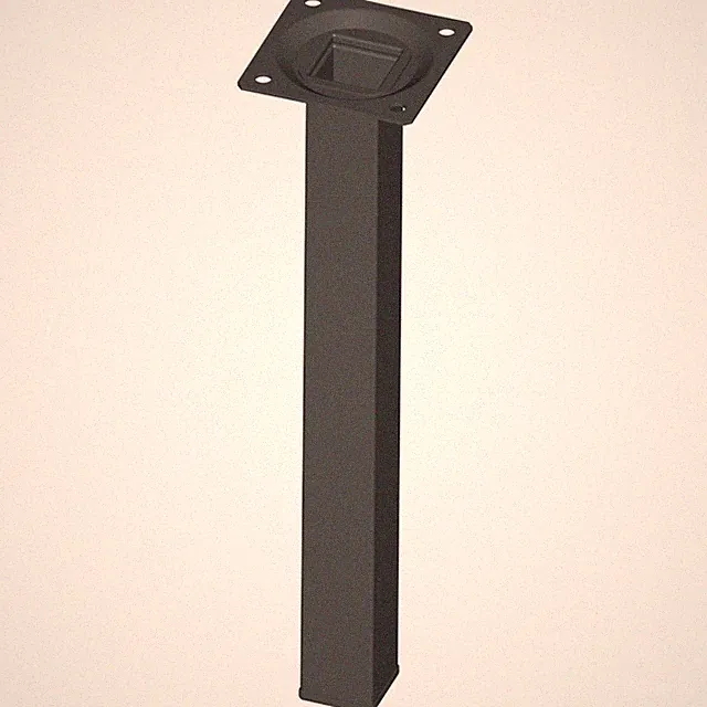11101-00022= 1x Möbelfuß eckig H 250 mm schwarz Element System Tischbein B-Ware