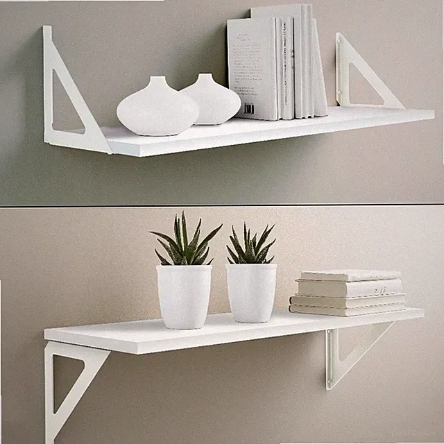 11305-00001= Element System SANTORINI Regal-Set 80x25cm Holzboden & Konsole weiß