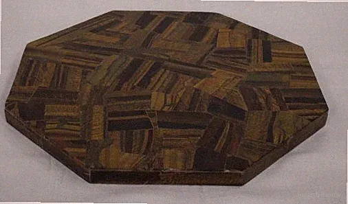 12 " Ecke Table Top Tiger Ösen Stein Inlay Arbeit Heim Dekor