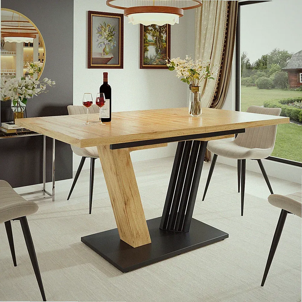 120-160cm Ausziehbarer Esstisch Esszimmertisch Küchentisch Teleskoptisch Holz