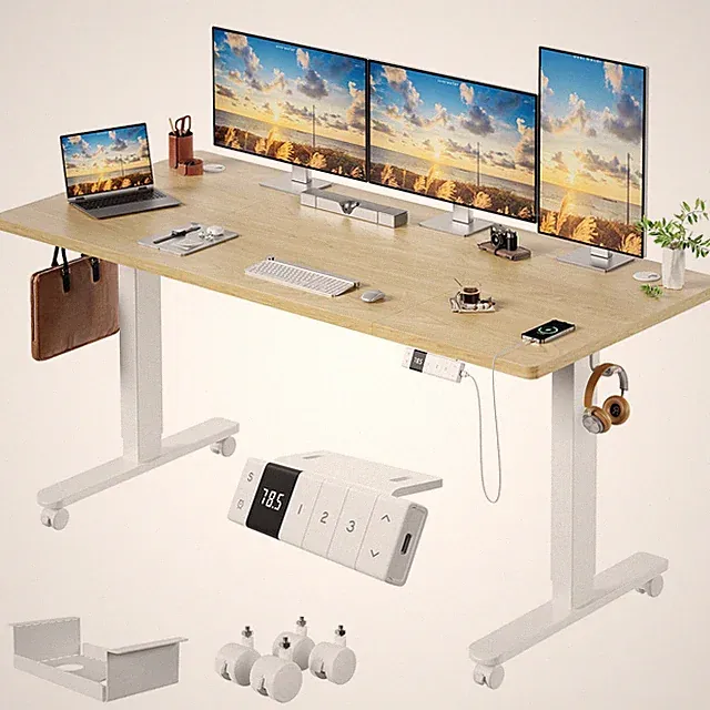 120-180×80cm Höhenverstellbarer schreibtisch Tischoberfläche Elektrischer