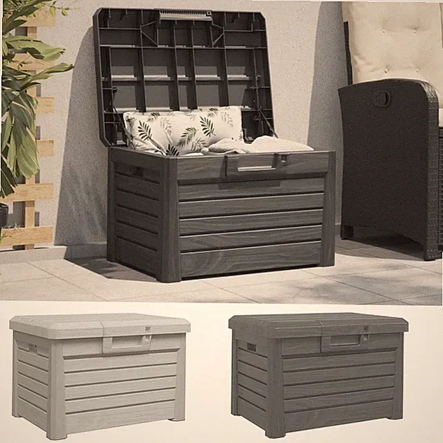 120L Kissenbox Auflagenbox PP Gartenbox Kissentruhe Gartentruhe Aufbewahrungsbox