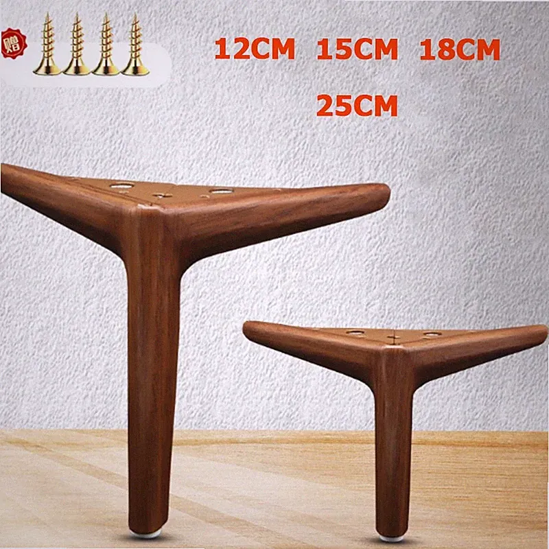 12cm 15cm 18cm 25cm Holzmaserung Metall Sofa Beine Dreieck Schrank Möbel Füße