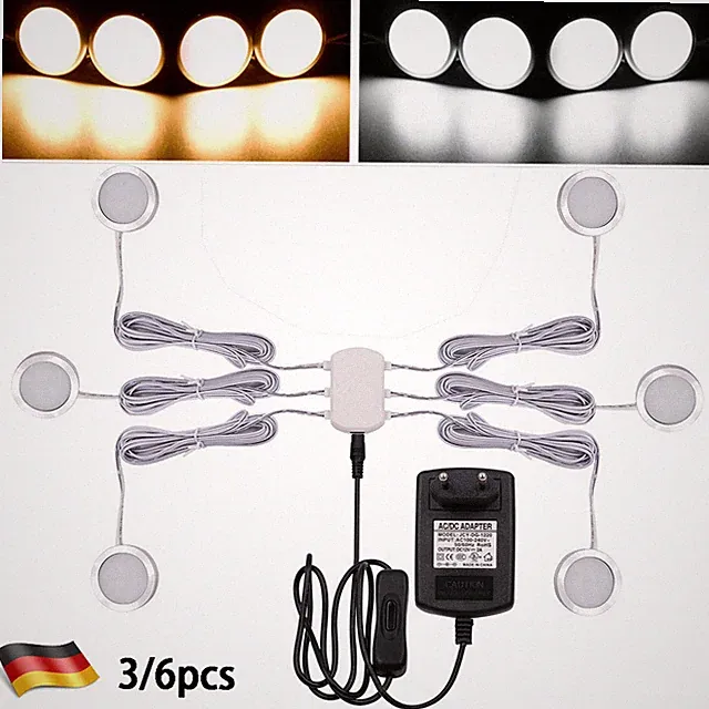 12V LED Unterbauleuchte Küche Schrankbeleuchtung Möbel Vitrinen Leuchte Warmweiß