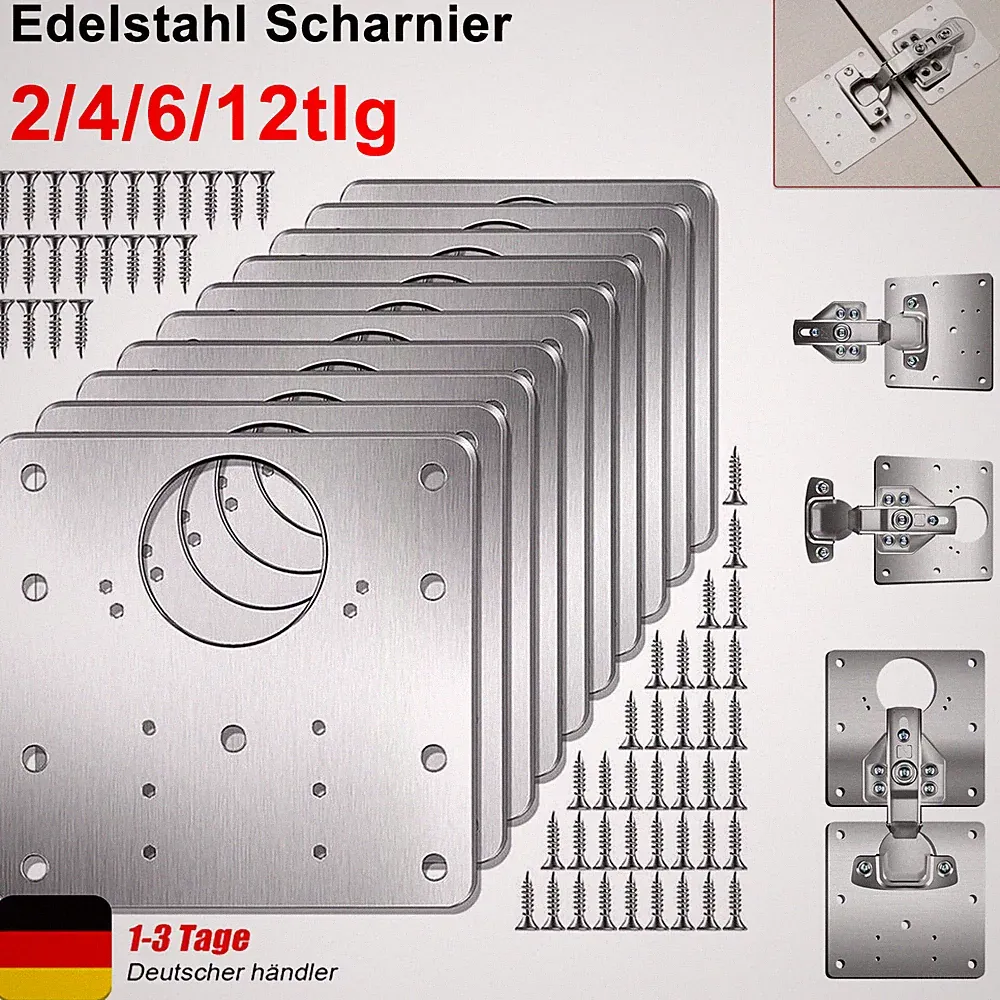 scharnier reparaturplatte möbel schrank reparatur blech edelstahl