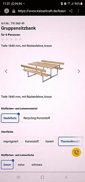 12x Gruppensitzbank / Picknicktisch für je 6 Personen – gebraucht – nur Abholung