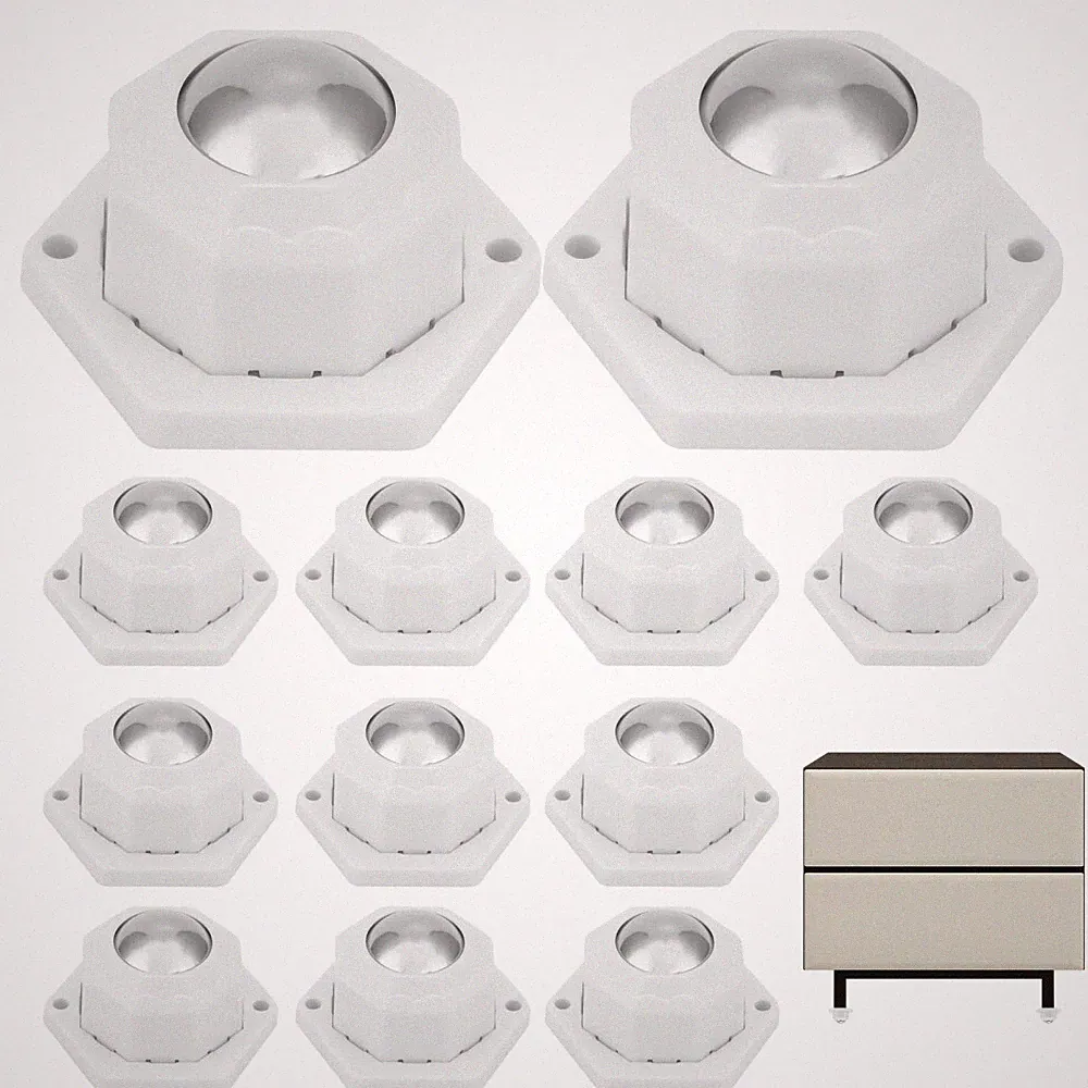 12x Selbstklebende Rollen 360 Grad Kugelrollen Mini Lenkrollen Für kleine Möbel