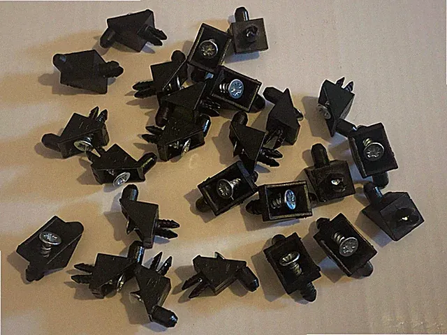 139199 x 25 IKEA KOMPLEMENT PAX Kleiderschrank Regalträger/Stecker/Stifte/Klammern - schwarz