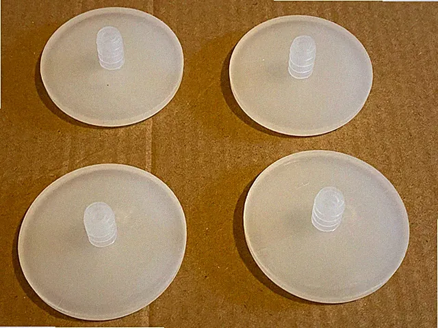 153551 x 4 IKEA Sofafüße Gummienden, in WEISS (PARUP)