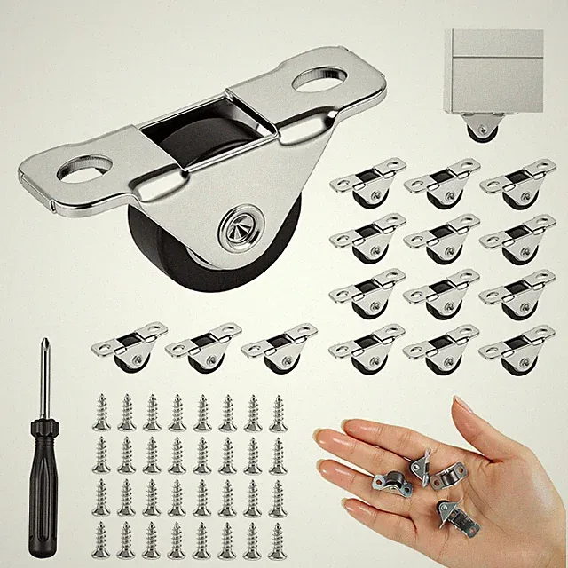 16 Stück Möbelrollen Klein, 12Mm Mini Möbel Rollen Mit Stahloberplatte, Kleine G