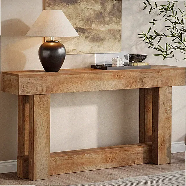 160cm Extra Langer Konsolentisch,rechteckiger Holz Flurtisch Sofatisch für Flur